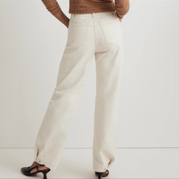New Madewell The Perfect Vintage Wide Leg Jeans Vintage Canvas Cream size 25 - Picture 3 of 15